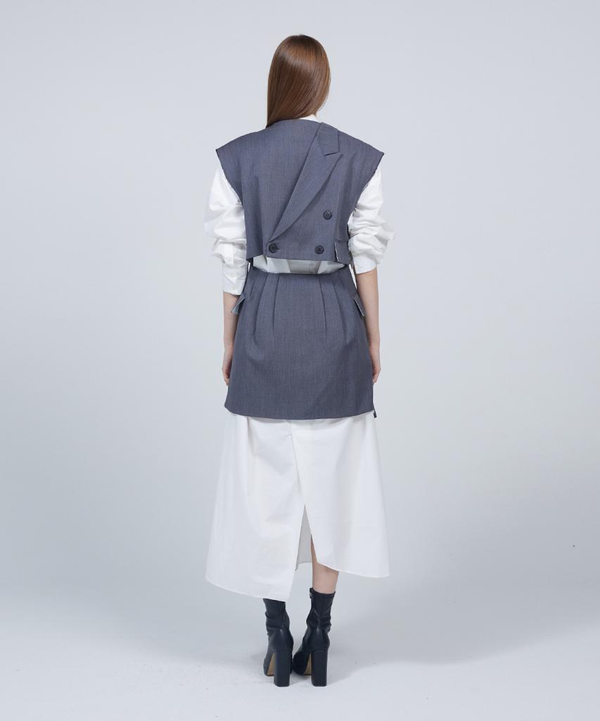 Meuameu Signature Back Slit Sleeveless Dress