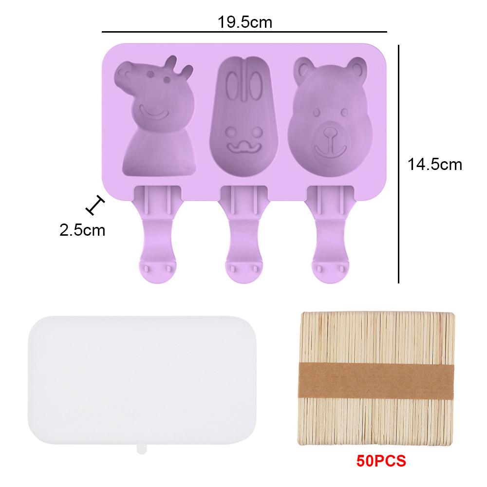 Silicone Ice Cream Mold Popsicle Molds with Lid DIY Homemade Ice Lolly Mold Ice Cream Popsicle Ice Pop Maker Mould