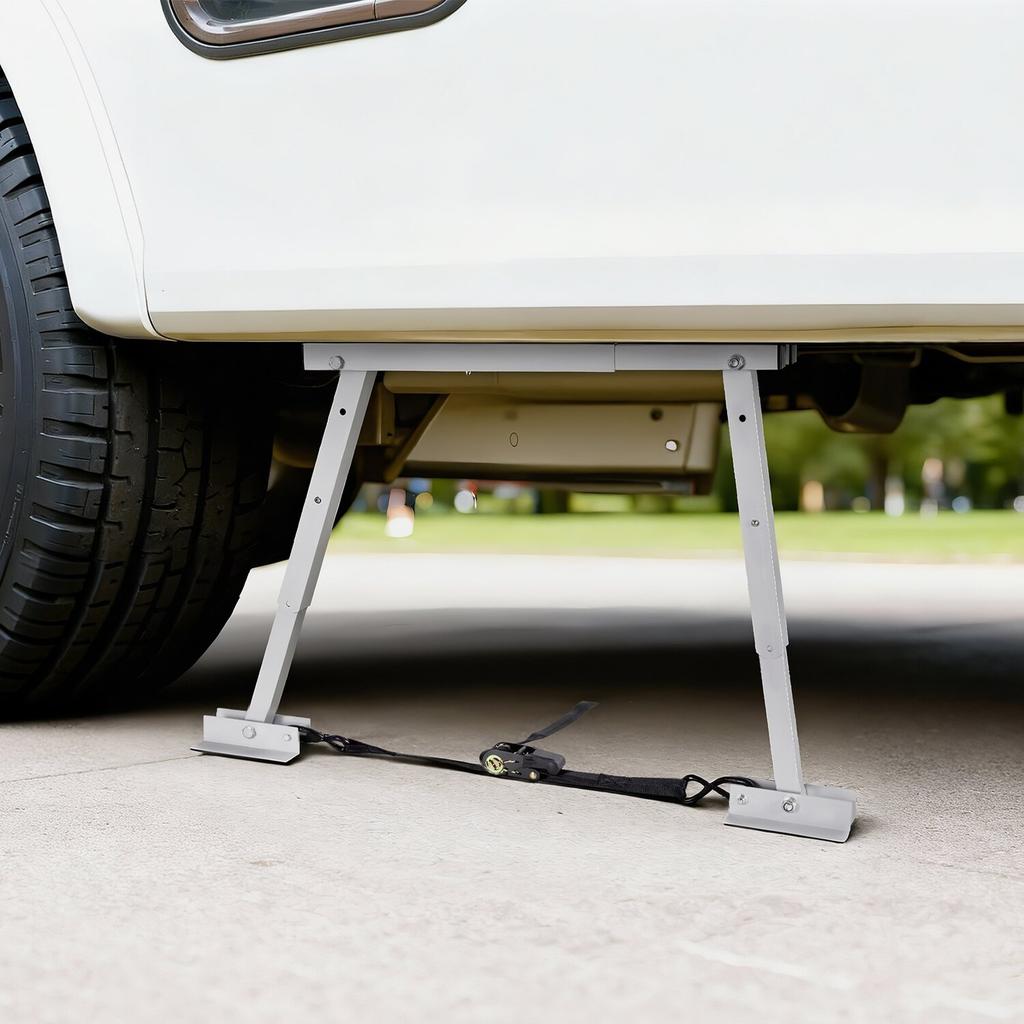 Universal RV Stabilizer, RV Bumper Stabilizer for Trailers, Campers, Fifth Wheel, Compact Foldable Design for Easy Storage, Adjustable Height from