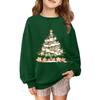 Children's Fashionable Casual Long-sleeved Loose Christmas Print Pullover Sweatshirt