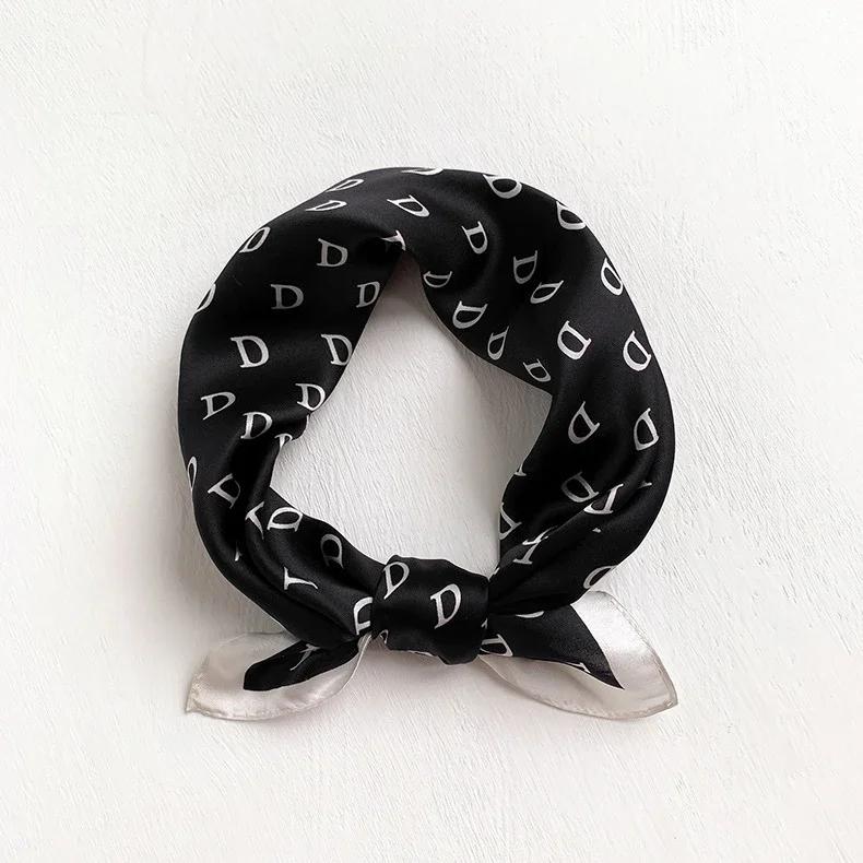Scarf Silk Bandana Women Square Scarves Wrap Kerchief Spring Fashion Luxury High Quality Headband Hijab Shawls