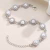 3Pcs/Set Women Jewelry Set Rhinestones Inlaid Imitation Pearls Charm Necklace Drop Earrings Bracelet Set Dating Commuting Jewelry