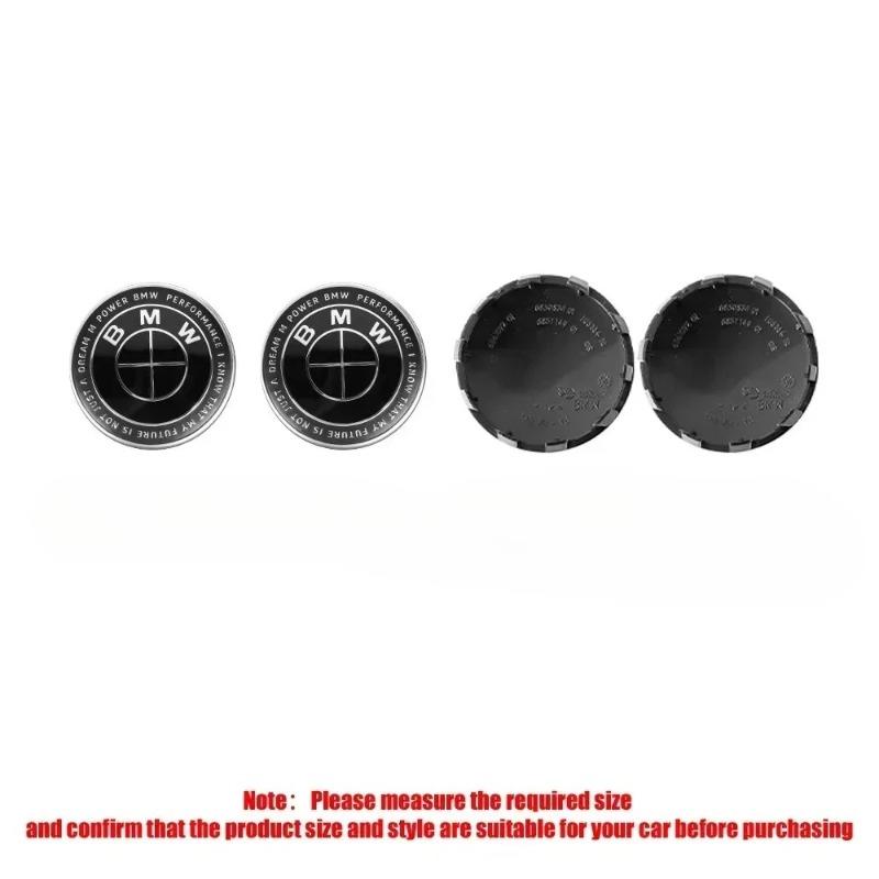 4PCS 56mm/68mm BMW Alloy Car Hub Cap 50th Anniversary Center Cap, Commemorative Style Modified Hub Cap Label.Wheel Accessories.