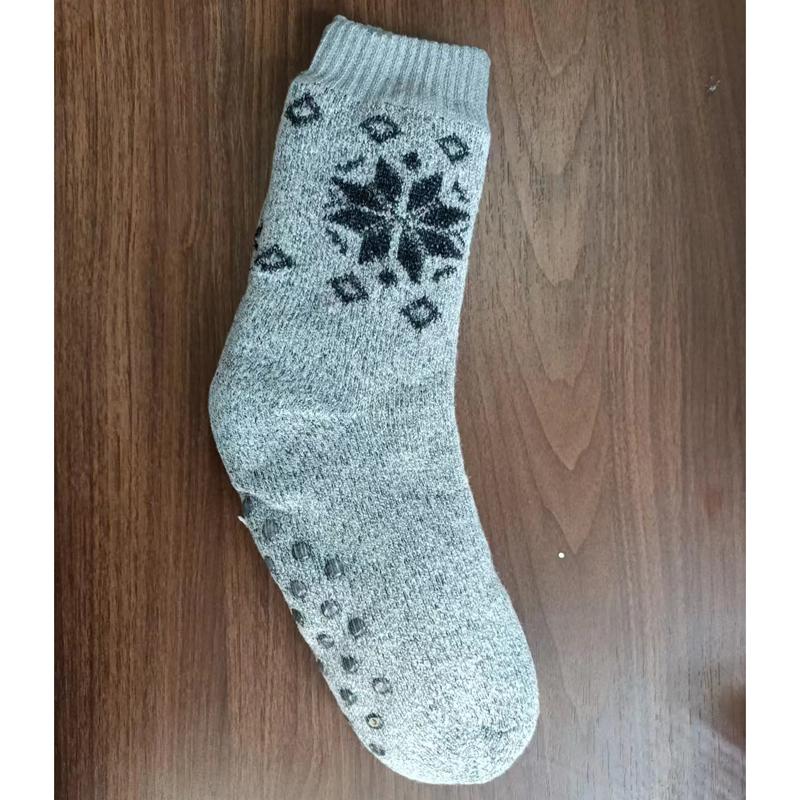 Winter Socks Mens Plush Thermal Leopard Warm Short Plus Velvet Non Slip Fluffy Floor Fuzzy Sock Male Camouflage Gift Christmas