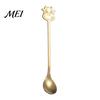 Cute Animal Handle Spoon Stainless Steel Coffee Spoon, Long with Bull Head Decor, Gold Multifunctional Stirring for Milk Tea Yogurt Jam Acid