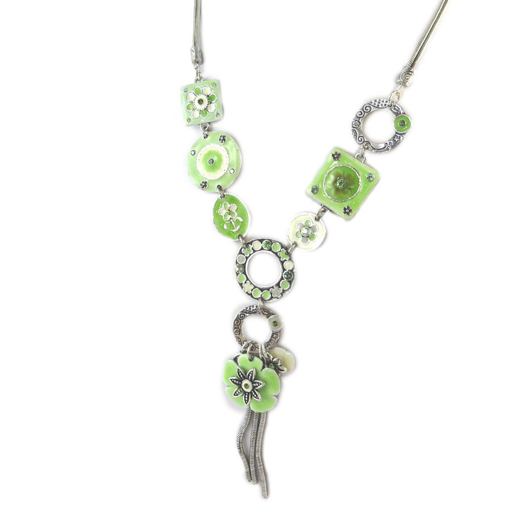 Les Trésors De Lily [E7020] — Зеленое дизайнерское колье «Букет Флери»