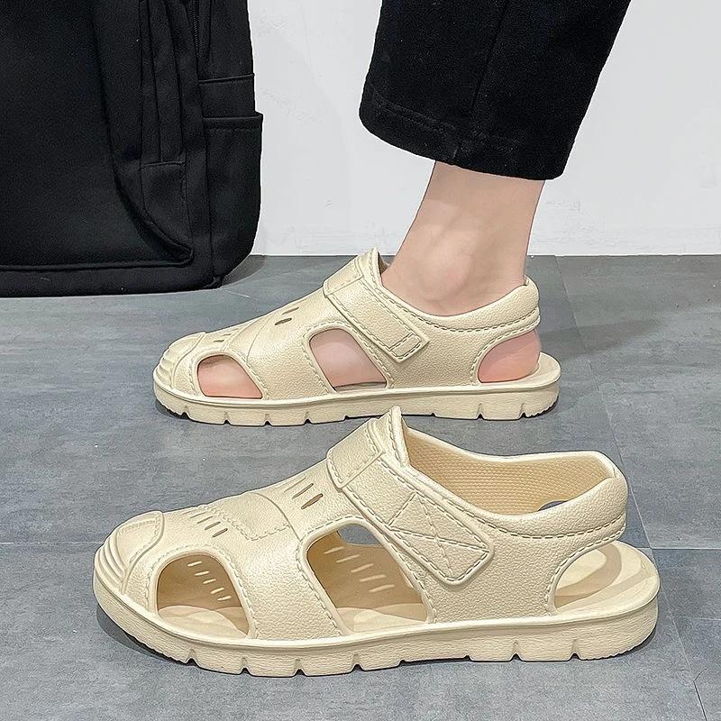 Fashion Ultralight Men's Sandal Height with Platform Non-slip 39 Pvc High Quality Color Descount Open Toe Barefoot Trend 2025 Male Shoe