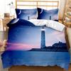 Пододеяльник Lighthouse Ocean, пододеяльник Nautical, покрывало Sunset Nature Double Queen King Size, комплект постельного белья из полиэстера