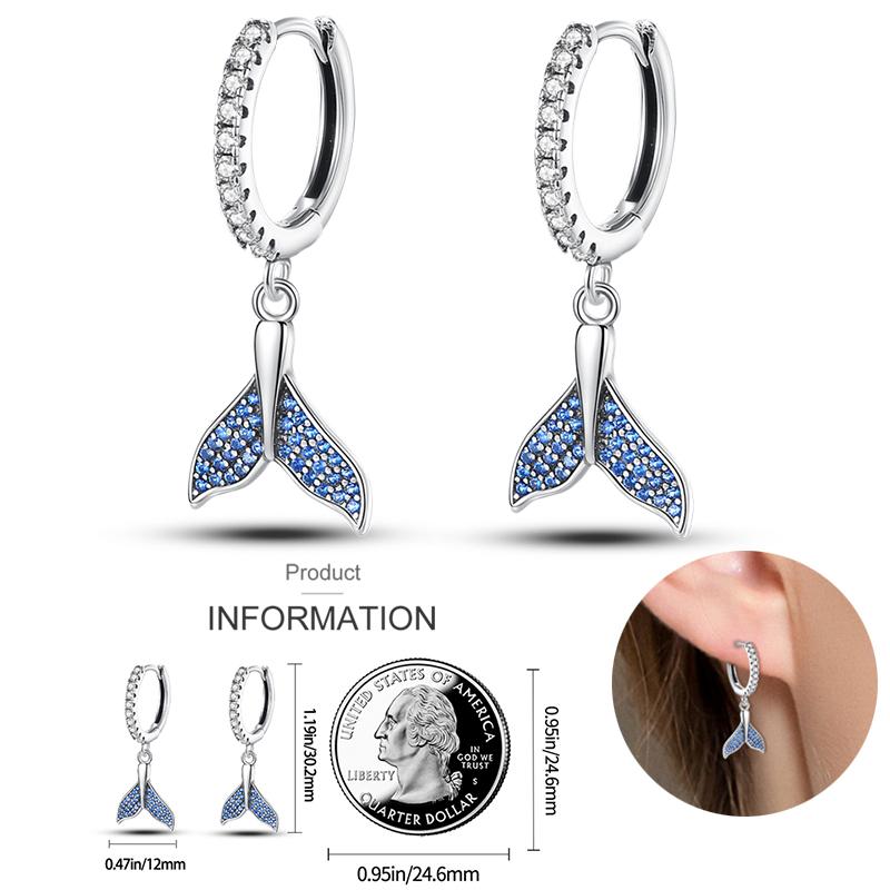 2023 Серебряные светящиеся серьги-ракушки для женщин с фианитами в форме сердца, звезды и луны, серьги-кольца для помолвки и свадьбы