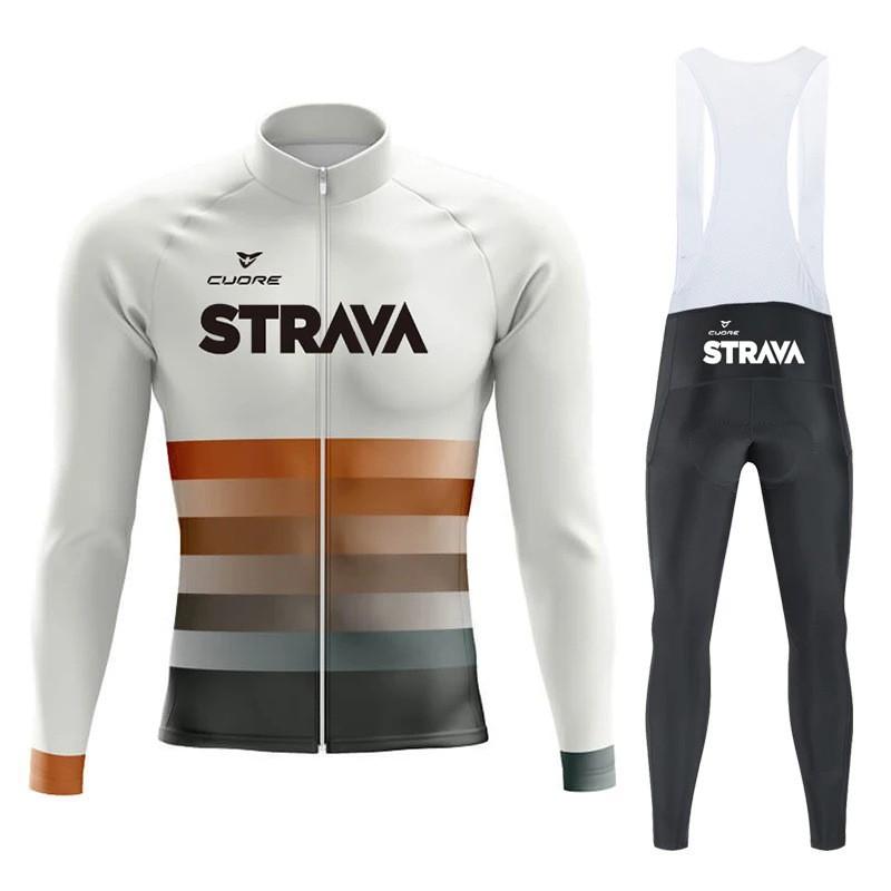 Quick-Dry Compression Cycling Jersey Set Long Sleeve Unisex Bike Riding Outfit Road Mountain Trail