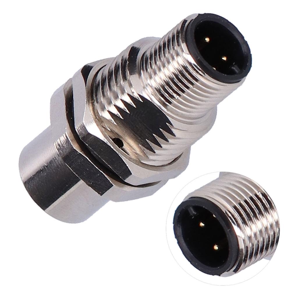 Разъем «папа-мама» IP67 панельный разъем с никелированной латунью M12‑I‑4