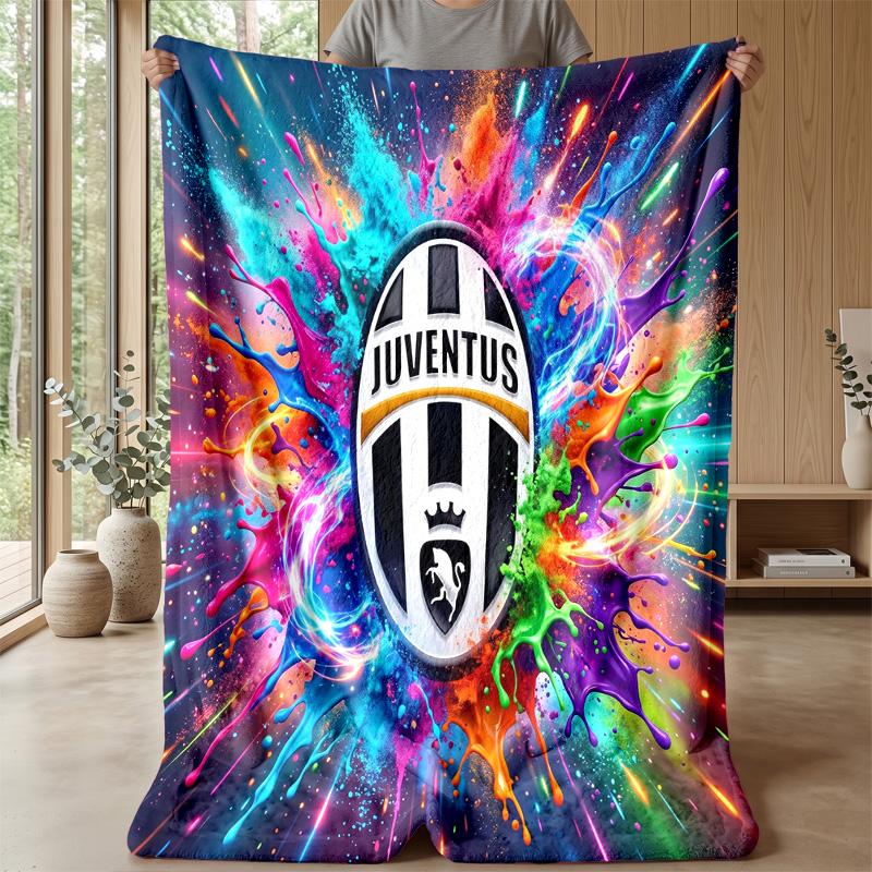 Juventus FC Theme blanket Soft Flannel Blanket Plush Throw Blanket Cozy Sofa Bed Blanket for Home Decor
