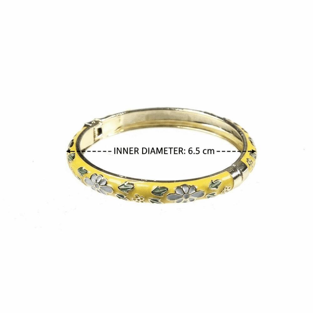Zinc Zinc Alloy Material Enamel Bracelet Ethnic Floral Motifs Cloisonne Bracelet Gift Giving