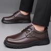 Fashion Leather Mens Oxfords Shoes Casual Wedding Dress Footwear 2025 New Men Walking Shoes Soft Flats Lace-up Formal Business Shoes