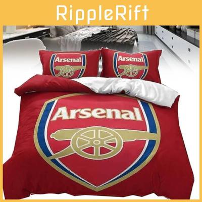 Футбольный принт Постельное белье Арсенал Пододеяльник Наволочка Рождественское постельное белье Набор из трех предметов