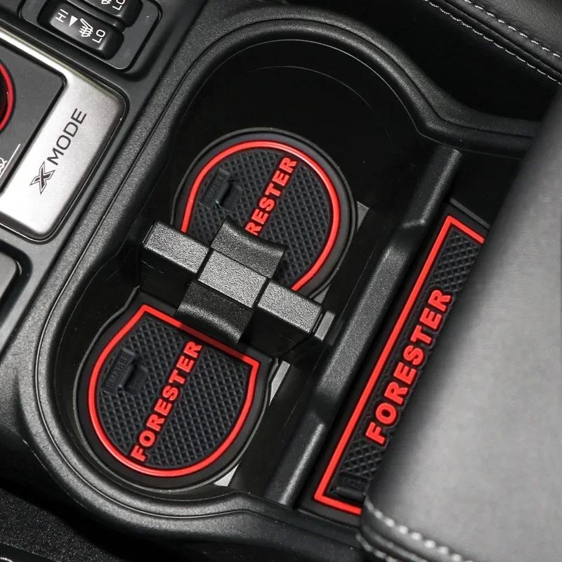 Коврик в углубление двери для Subaru Forester 2019, стайлинг автомобиля, противоскользящий коврик для подстаканника, подушка в углубление двери, резиновые аксессуары