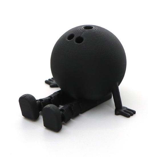 Sports Ball Figure Desk Decor with Articulating Legs 3D Printed Sitting
