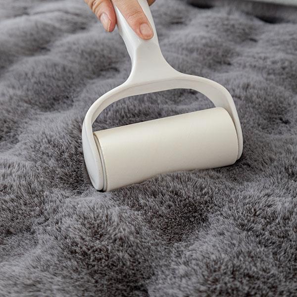 Rabbit Plush Sofa Cushion Winter Padded Plush Cushion Non-slip Leather Sofa Cover Cover Cloth Towel