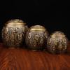 Brass New Baifu Tank Tea Can with Lid Tea Ceremony Tea Set Desktop Ornament Fuzi Storage Tank Cornucopia Living Room