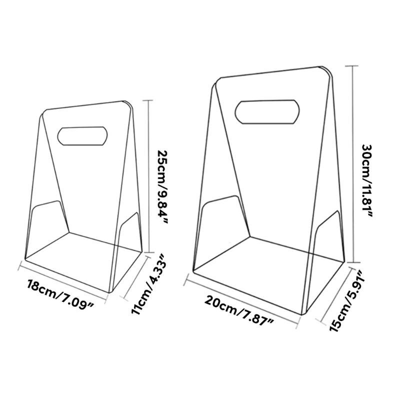 Стильные прозрачные сумки для букетов цветов, сумочка для цветов, идеальное решение для свадеб и дней рождения, упаковочные сумки X3UC