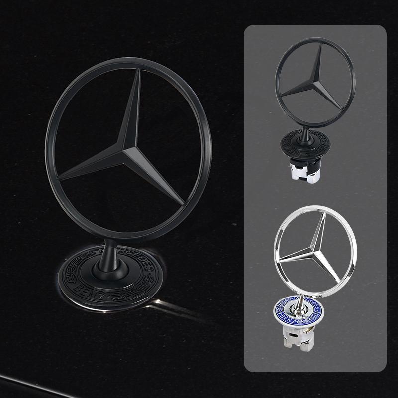 Car Bonnet Label Badge 3D Star Zinc Alloy Car Front Hood Emblem Mercedes Benz Amg W203 W204 W205 W206 W212 W213 W222 W223 E300