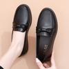 Middle-aged Women's Spring and Autumn Soft Sole Bowknot Loafers Mom's Simple Fashion Comfortable Flat Non-slip Work Shoes