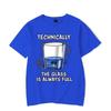 Y2k T Shirt for Men Physics Technically The Glass Is Always Graphic T Shirts Tops Short Sleeve T Shirt Harajuku Fashion T-shirts