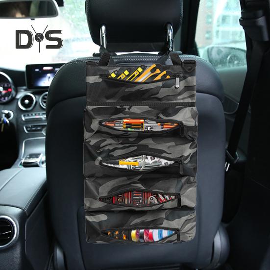 Портативная сумка для хранения инструментов, большая, с 5 отделениями, застежка-молния, водонепроницаемая, прочная, набор инструментов для ремонта, сумка-рулон на молнии