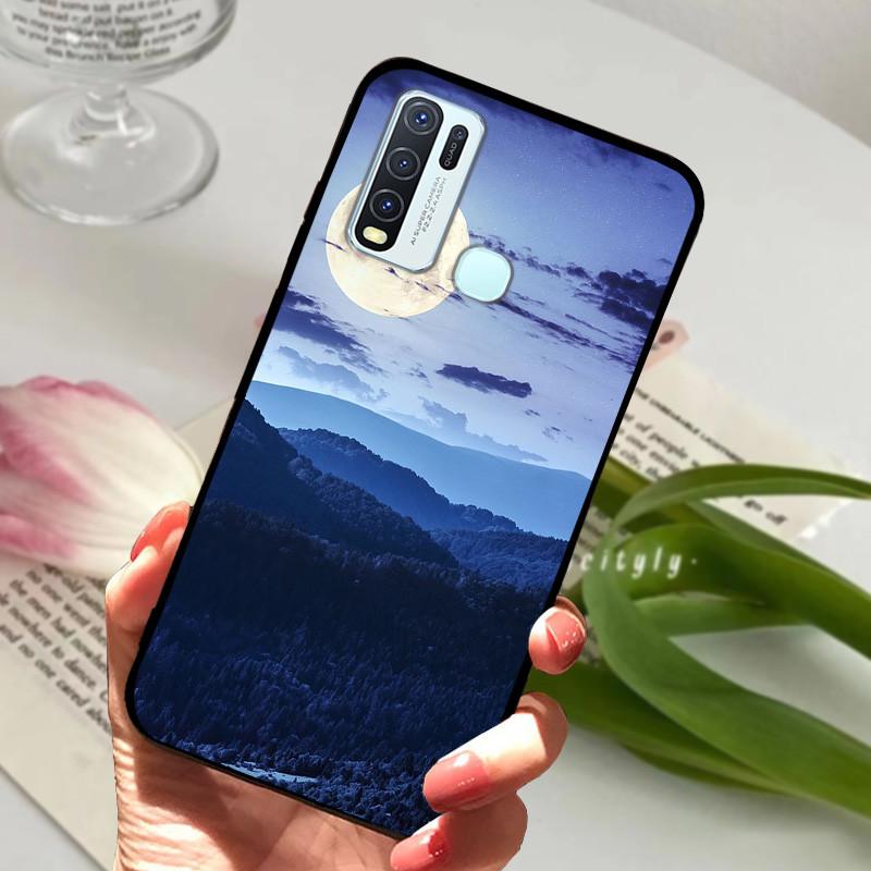 Для Vivo Y30 1938 Y50 1935 Чехол животное Силиконовый Мягкий ТПУ Задние крышки Для Vivo Y 30 50 Y30 2020 Чехол Защитный Мультяшный Funda