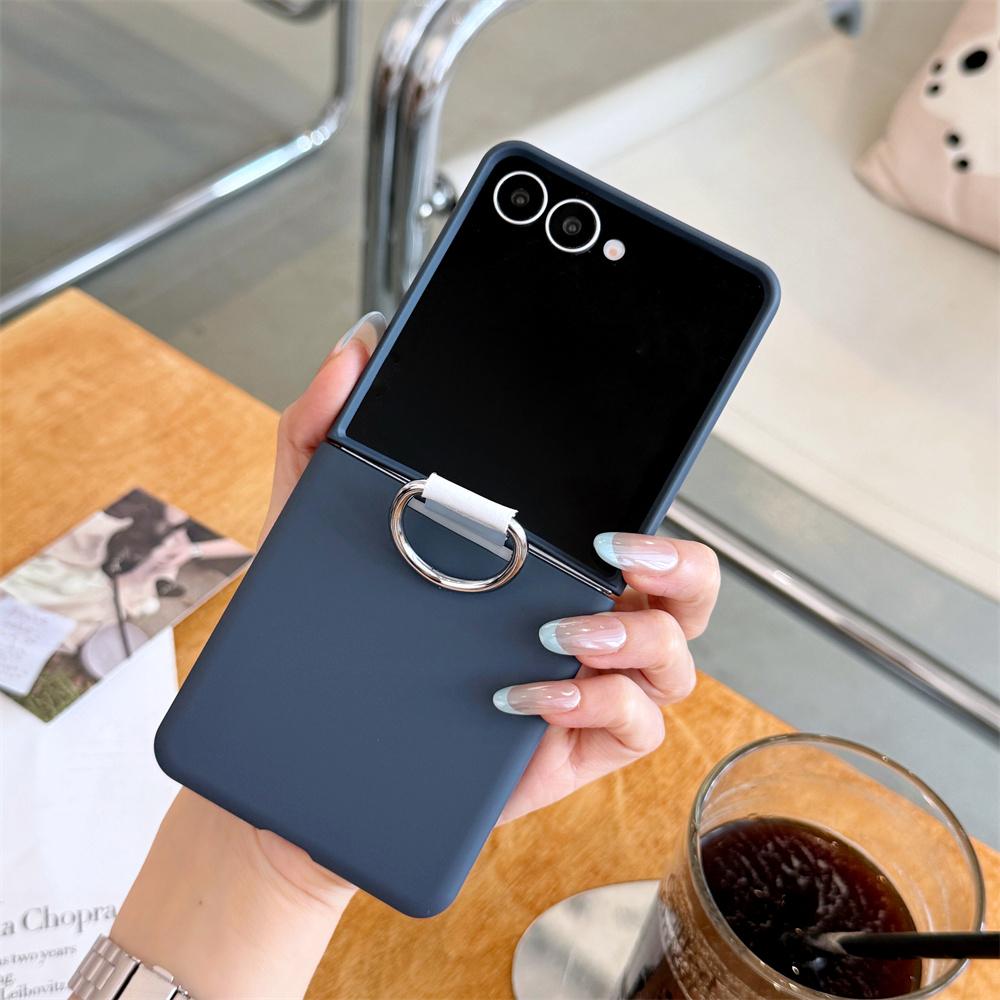 Мягкий силиконовый чехол-бампер с кольцом для Samsung Galaxy Z Flip 7 6 5 4 Flip5 Flip6 Flip7 FE Защитная крышка со всех сторон для шарнира