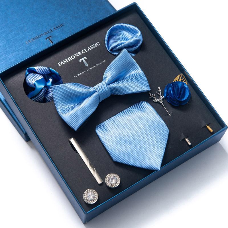 Men'S Tie Bow Tie Square Towel 8-Piece Gift Box Set Boyfriend Tie Gift