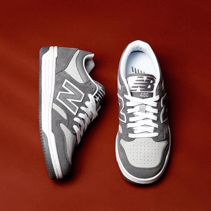 Кроссовки NEW BALANCE для мужчин и женщин Ретро Повседневные Плоская подошва Низкие Универсальные Спортивные обувь BB480LEC