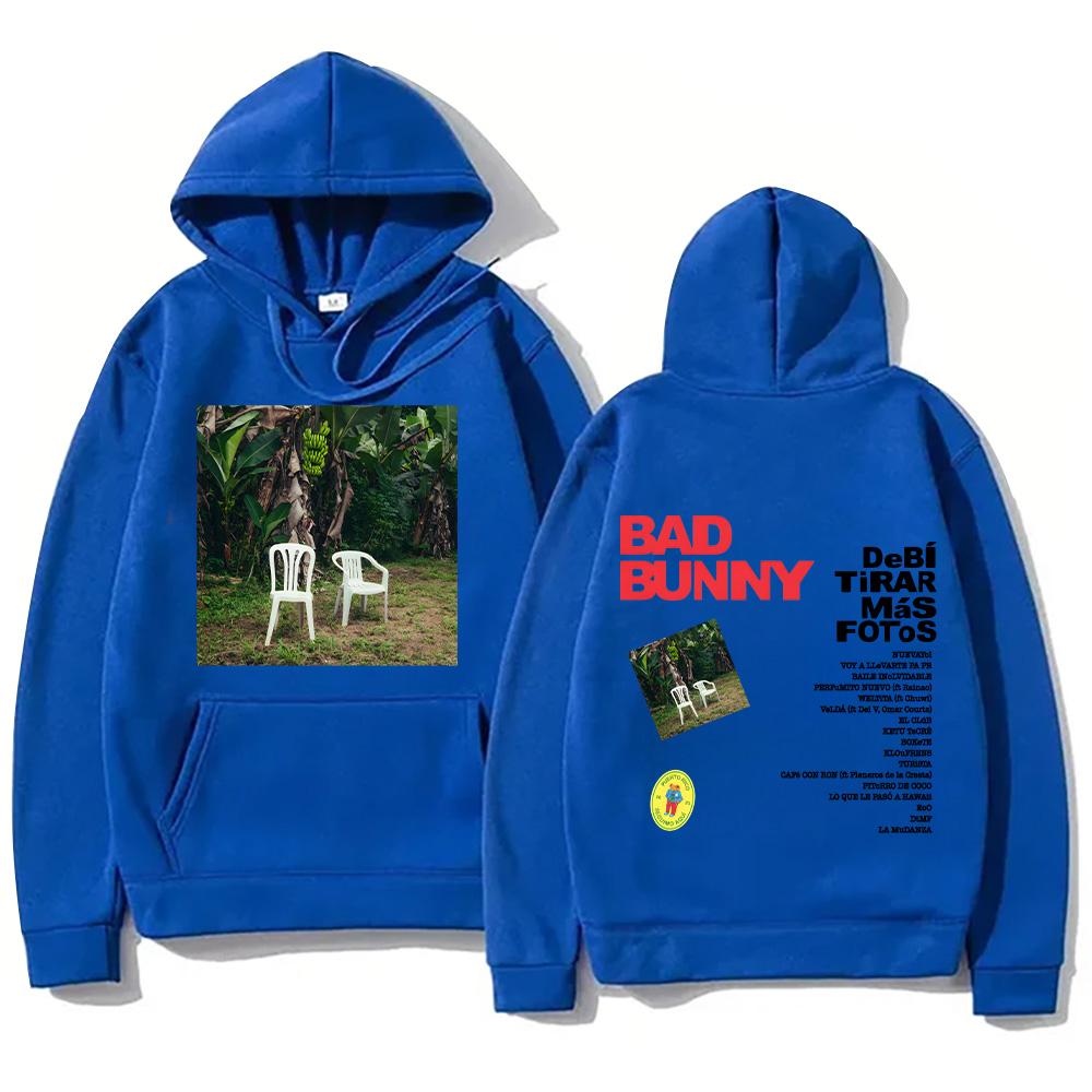 DTMF Debí Tirar Más Fotos Hoodies BAD BUNNY 2025 New Album Sweatshirt Harajuku High Street Pullover Fans Gift Fleece Streetwear
