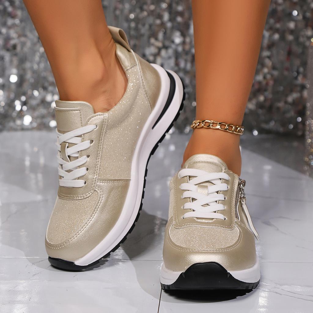 Women Sneakers Thick Soled Round Head Fashion Shoes Women Comfortable Breathable Casual Wear-resistant Sneakers  De Mujer