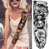 1 PC 480*170MM Full Arm Temporary Tattoo Sticker Sleeve Men Women Fashion Sexy Fake Tattoo Wolf  Lion Tiger Painting Tattoo Skull Angel Tattoo