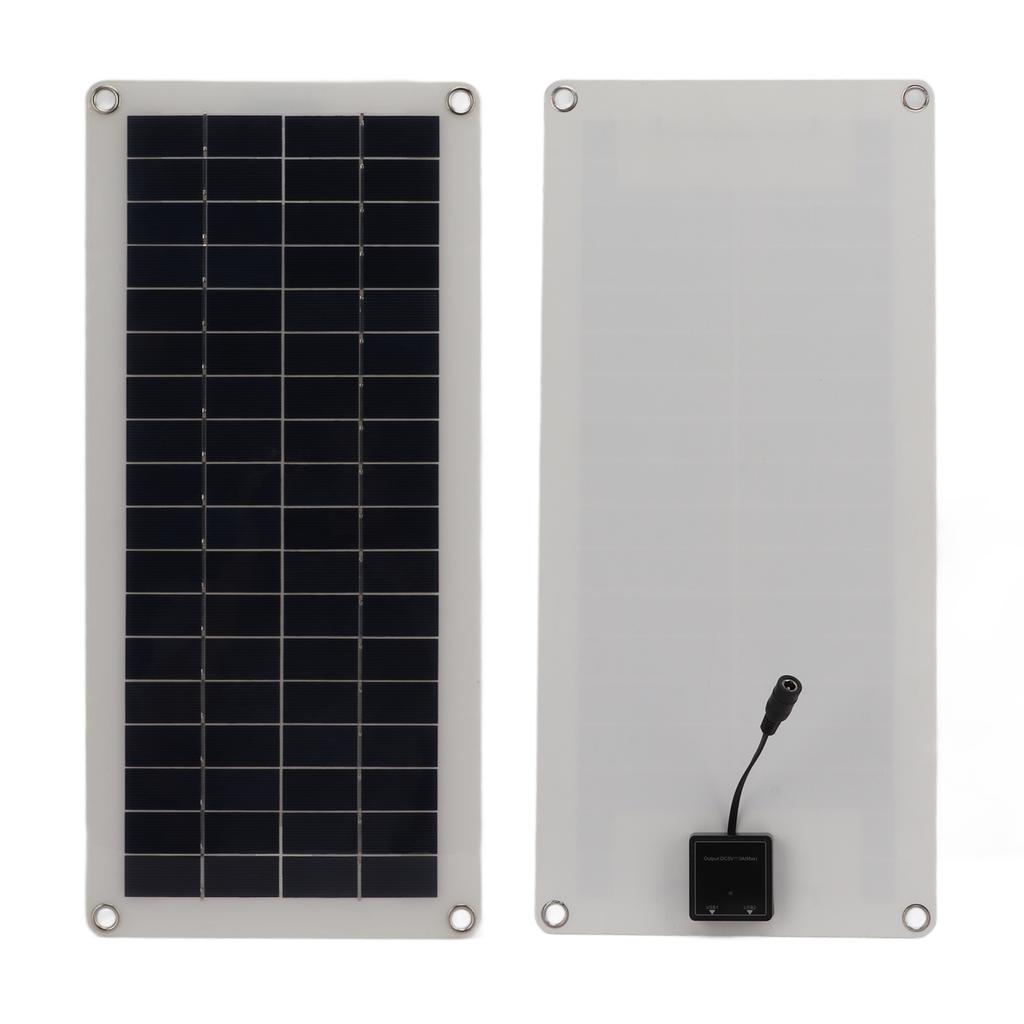 20W Solar Panel Battery Charger Portable Solar Panel Trickle Charging Kit for Car Automotive Motorcycle RV