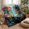 Fairy Mushroom Castle Theme blanket Lightweight Warm Flannel Blanket Decorative Throw Blanket for Home Decoration