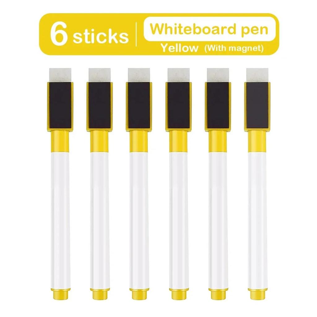 8Pcs/Set Magnetic Whiteboard Marker Pen Dry Erase Markers With Eraser For Office School Stationery Writing Drawing Pen Dry Erase