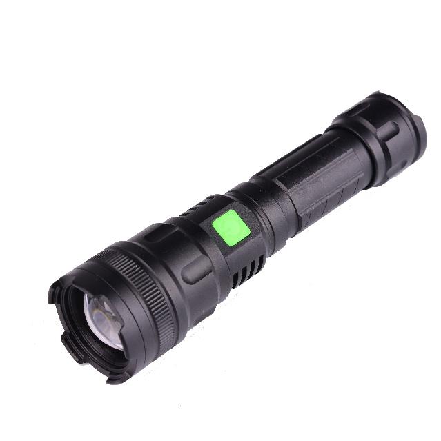 Outdoors Tactical Flashlight Super Bright LED Flashlight Rechargeable Telescopic Zoom