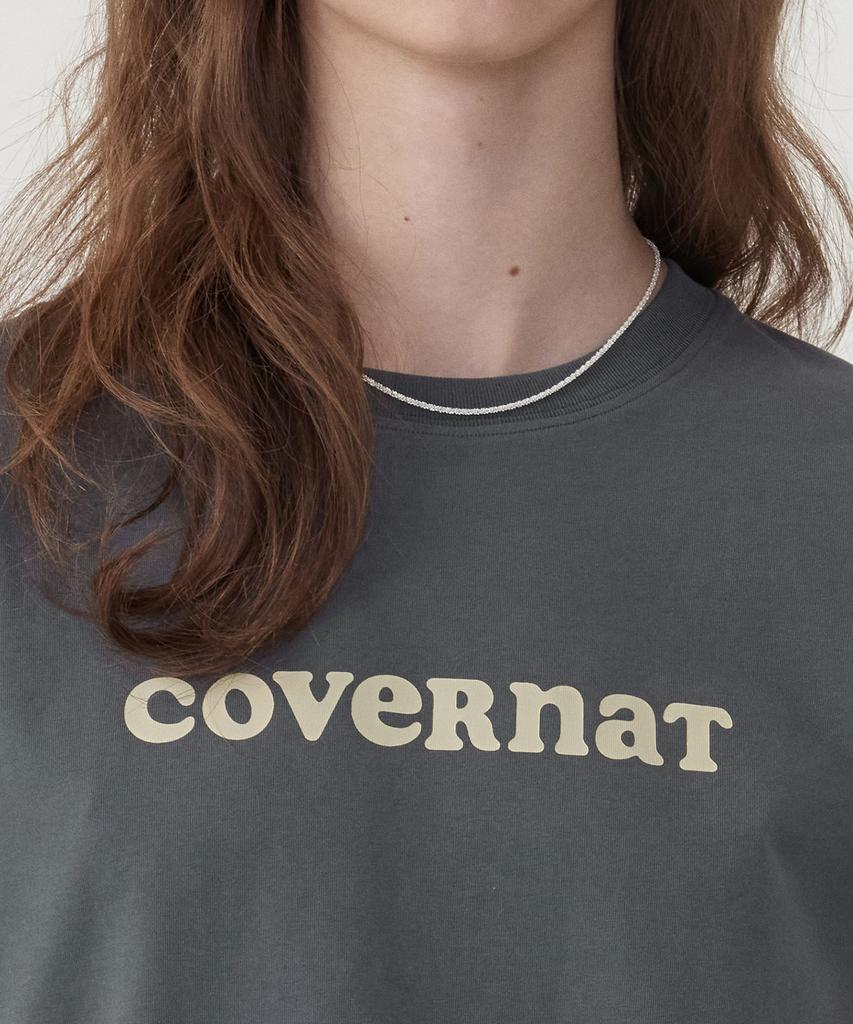 COVERNAT WOMAN Cool Cotton Copper Logo T-Shirt Charcoal