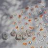 Cute A Bag Of Goldfish Nail Charm Stickers 3D Jelly Ocean Fish Bubble Adhesive Nail Sticker Diy Summer Nail Art Decorations