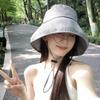 Полосатая шляпа рыбака, новая модель 2025 года, женский стиль, клетчатая солнцезащитная шляпа для лета и осени, с широкими полями, шляпа от солнца, модная и универсальная шляпа
