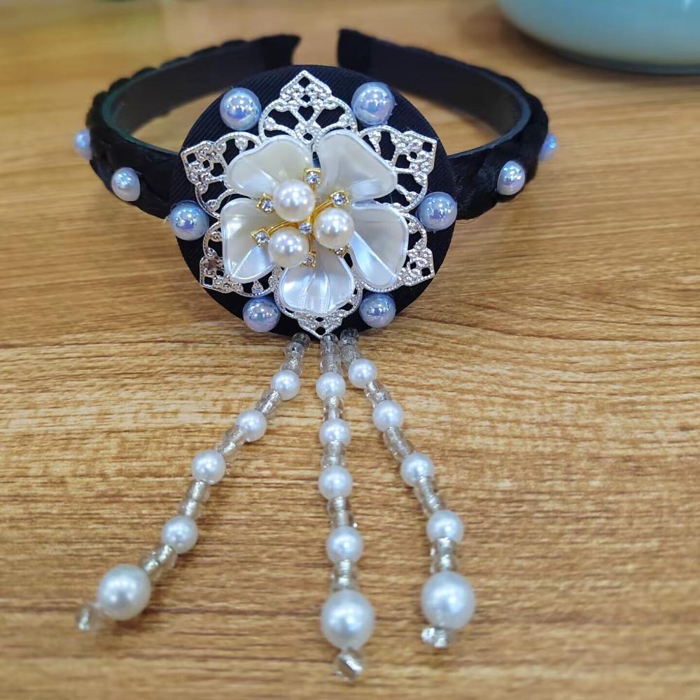 Tassel Hanbok Hairband Pearl Stage Dance Hair Hoop Sweet Korean Headband  Wedding