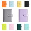 Macaron Color Cash Budget Ledger A6 PU Leather Folder Stickers Loose-sheet Notebook Business Gifts