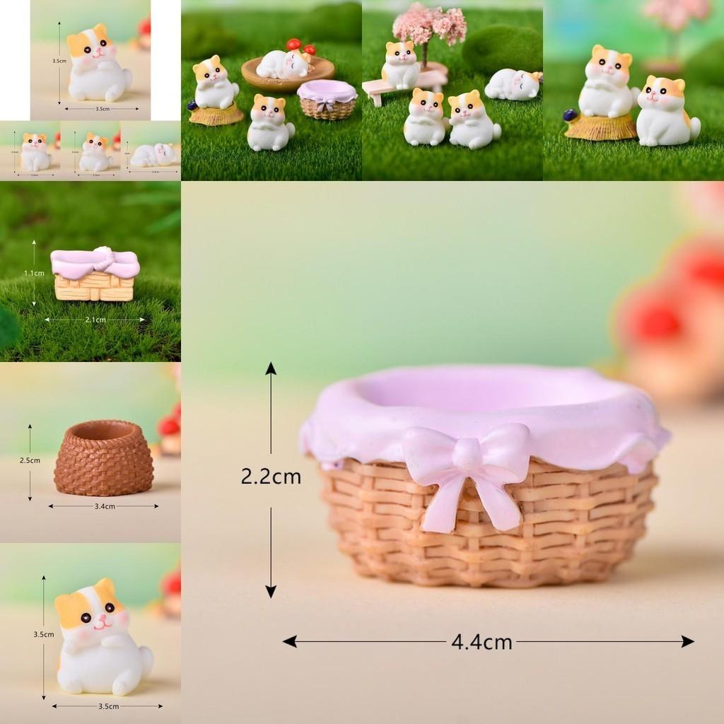 Detailed Resin Orange Tabby Cat Figurines For Creative Garden Projects