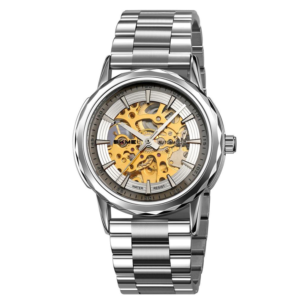 Steel Strip Men's Watches Fully Transparent Dial Automatic Mechanical Watch Waterproof Hardlex Mirror Surface