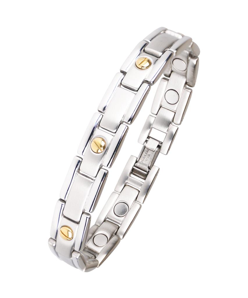 Sabona London 327 Executive Nailhead Duet Magnetic Bracelet