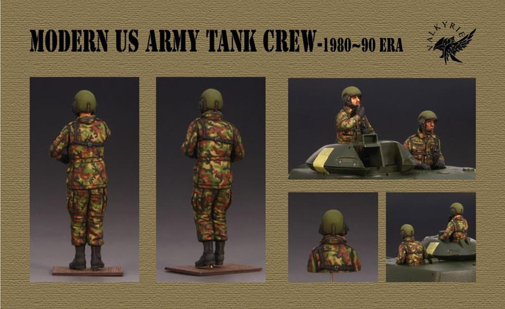 Valkyrie Miniature Modern American Tank Crew Set 2 1 Bust Resin Kit VM35027 1/35 1980-90s Figures,