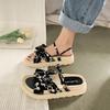 Internet Celebrities with Skirts Wear Cool Slippers Women's New Fashion Thick Bottom Roman Two Wear Beach One-word Drag Tide