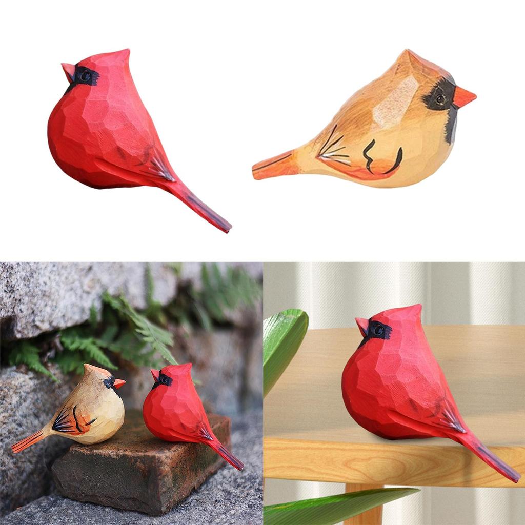 Simulation Bird Statue Bird Figurine Parrot Decoration Animal Sculpture Resin